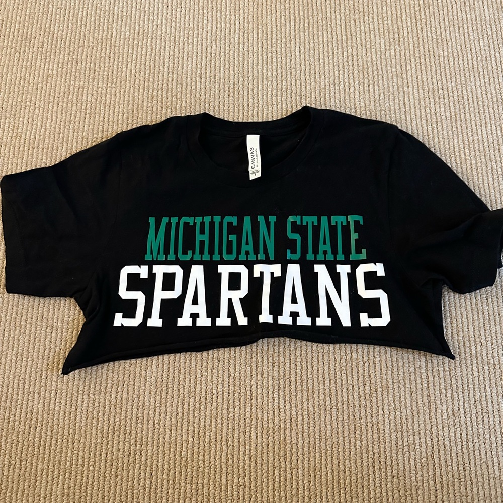 Michigan State cropped tee